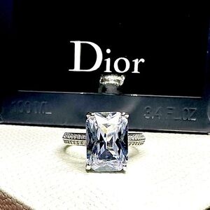 18k white gold finish ANNIVERSARY 8 Ct. ENGAGEMENT RING BEAUTIFUL VVS1 …